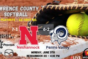 7-1 Neshannock Lancers vs. 6-2 Penns Valley Rams – PIAA Softball – 2A First Round – June 5, 2023
